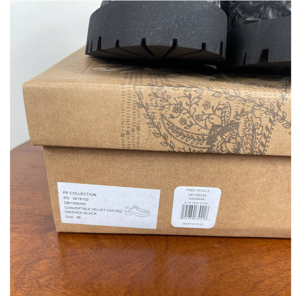 Free People Crushed Velvet Loafers in Gray and Black - Picture 10 of 10